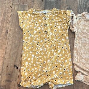 Lou Lou & Company Yellow Star Bodysuit